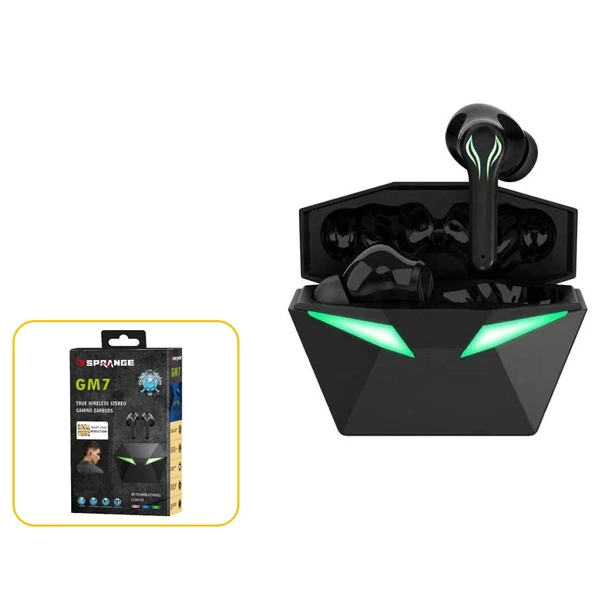 Sprange Gm7 Tws Bluetooth 5.1 RGB Oyuncu Kulaklık ürün görseli 1