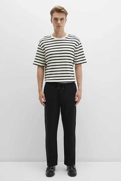 M0010521-900 MAVİ ÖRME PANTOLON ürün görseli 1