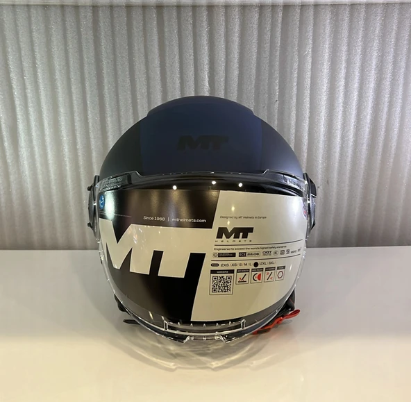 Kask MT HELMETS VİALE SV S ADVANCE C67 MAT MAVİ - Resim 4