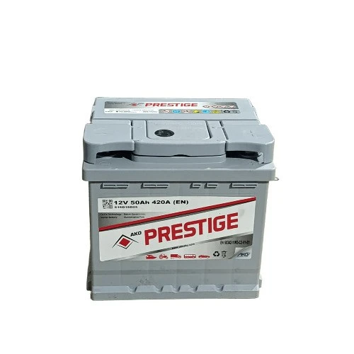 Ako Prestige 12V 50Ah 420A Standart Kare Akü (Üretim TArihi:2025) ürün görseli 1