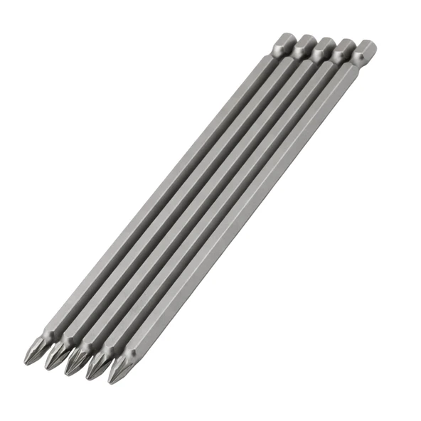 (5 Adet) Mıknatıslı 200 mm Pozidriv Bits Uç PZ2 Manyetik 1/4" Matkap Ucu 20 cm Güçlü Tayvan Çeliği ürün görseli 1