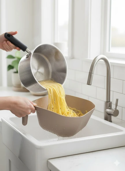 Pudra, Kare Makarna Süzgeci ürün görseli 1