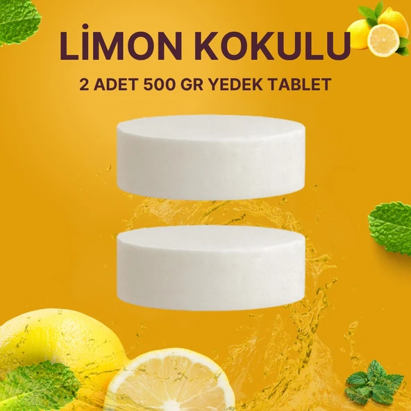 2x500 Gram - Limon Kokulu, Nem Alıcı Rutubet Ve Küf Önleyici Yedek Tablet ürün görseli 1