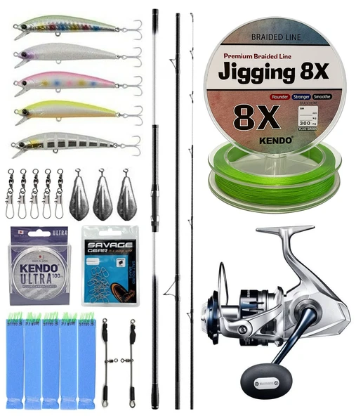 YekOutdoor Surf Seti Shimano Kamış Beastmaster K Surf Tubular 4,50m 225g 3pc Low Rider DPS& Shimano Makina Saragosa 8000 SW A HG ürün görseli 1