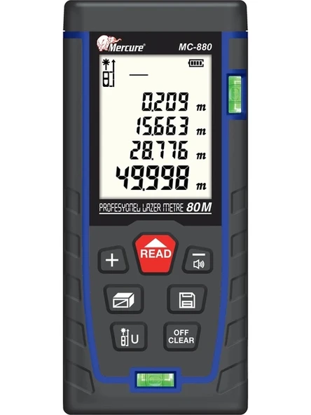 Mercure MC-880 Profesyonel Lazer Metre 80 Metre ürün görseli 1