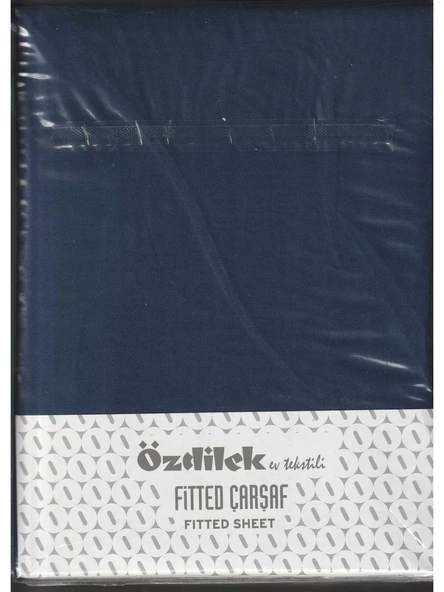 Özdilek Colourist Fitted Lastikli Battal Çift Kişilik Çarşaf Seti (180x200)-İndigo ürün görseli 1