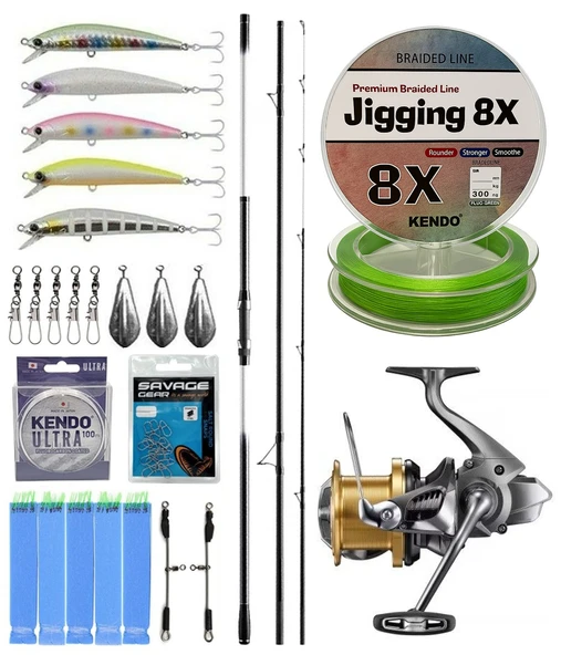 YekOutdoor Surf Seti Shimano Kamış Beastmaster K Surf Tubular 4,50m 225g 3pc Low Rider DPS&Shimano Makina Aerlex XSC 14000 ürün görseli 1