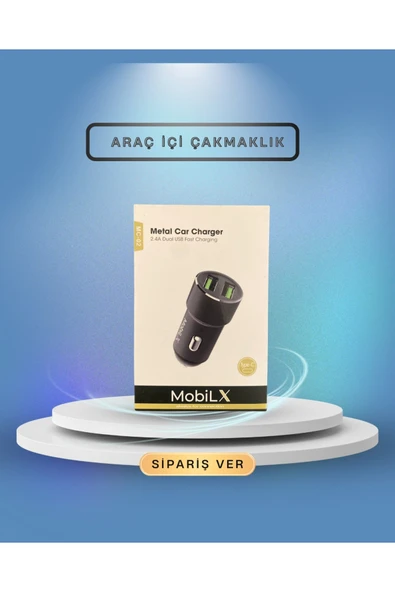 Sunbox araç içi çakmaklık 2.4 a siyah gövde hızlı şarj ürün görseli 1