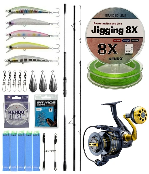 YekOutdoor Surf Seti Shimano Kamış Beastmaster K Surf Tubular 4,50m 225g 3pc Low Rider DPS& Okuma Salina SA-6000HA Olta Makinesi ürün görseli 1