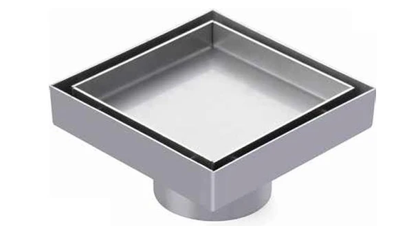 Sukar Çelik Seramik Uyumlu Ankastre Yer Süzgeci 10*10 cm ürün görseli 1