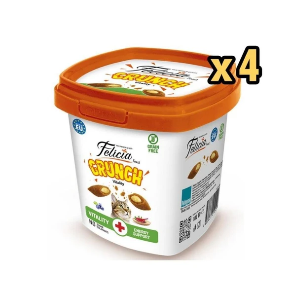 Felicia Vitality Crunch Biftekli Kedi Ödül Maması 100 gr x 4 Adet ürün görseli 1