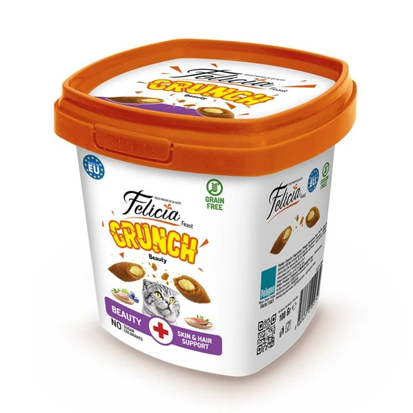 Felicia Beauty Crunch Tavuklu Somonlu Kedi Ödül Maması 100 gr ürün görseli 1