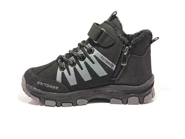 Cem Pekşen Jagulep Siyah-Füme Kürklü Outdoor Çocuk Botu ürün görseli 1