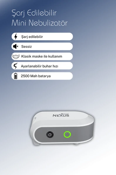 Direct Nexus Şarjlı Mini Kompresörlü Nebulizatör - Resim 2