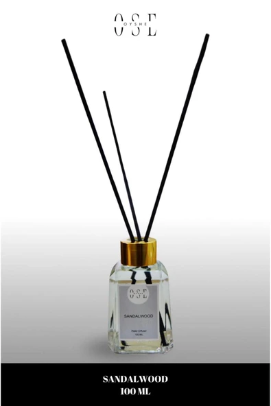 MOOD CHEM Oyshe Sandal Ağacı Çubuklu Oda Kokusu Bambu Kokusu Sandal Wood Reed Diffuser 100 ml ürün görseli 1