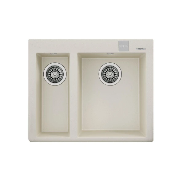 Teka ForSquare 2B 590 TG Bright Cream Granit Mutfak Eviyesi ürün görseli 1