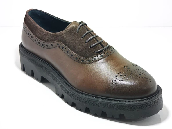 Tetri 0029 Model Hakiki Deri El Yapımı Erkek Kahve Casual Ayakkabı ürün görseli 1