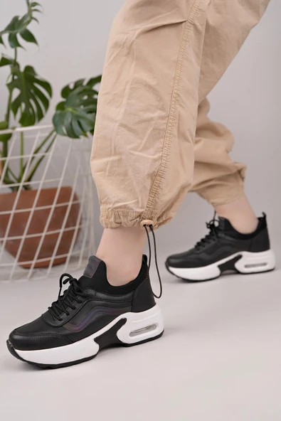 Flet 121 Siyah-Beyaz Kadın Spor Sneaker ürün görseli 1