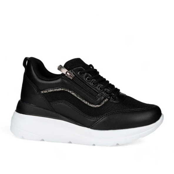 Flet 207 Siyah-Beyaz Kadın Spor Sneaker ürün görseli 1