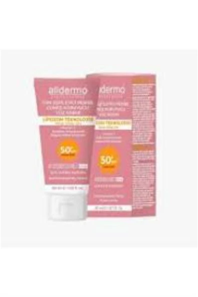Alldermo Ton Eşitleyici Pembe Güneş Koruyucu Yüz Kremi 50 ml ürün görseli 1