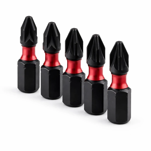 İmpact Bits Uç 25 mm PZ2 Tayvan Çeliği Mıknatıslı Pozidriv Manyetik 1/4" Matkap Ucu 2.5 cm Uzunluk ürün görseli 1