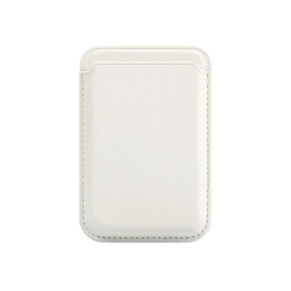 E2M MAGSAFE DERİ CÜZDAN BEYAZ ürün görseli 1