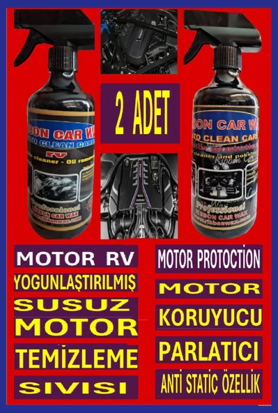 SUSUZ MOTOR TEMİZLEME SIVISI 500 ML + MOTOR KORUMA PARLATMA 500 ML 2 LI SET ürün görseli 1