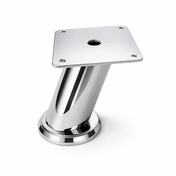 Tablalı Dereceli Ayarlanabilir (8 CM) Krom Metal Baza TV Ünitesi Koltuk Mobilya Ayağı (+2CM) ürün görseli 1