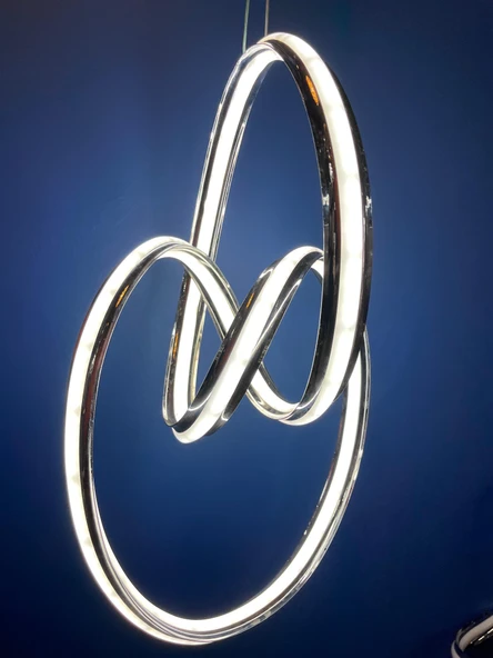LUNOX Orbit Halo Spiral Halka Modern Tasarım LED Sarkıt Avize ürün görseli 1