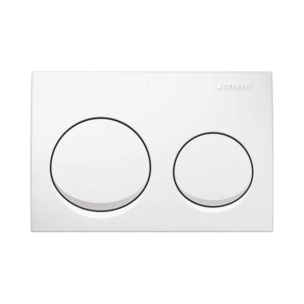 Geberit Kumanda Kapağı Alpha20 - Çift basmalı - Beyaz ürün görseli 1