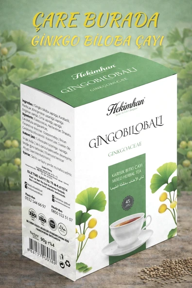Ginkgo Bilobalı Karışık Bitki Çayı (45'li Süzen Poşet) ürün görseli 1