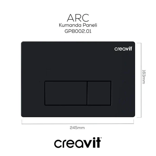 Creavit ARC Mat Siyah Boyalı Kumanda Paneli - Resim 2