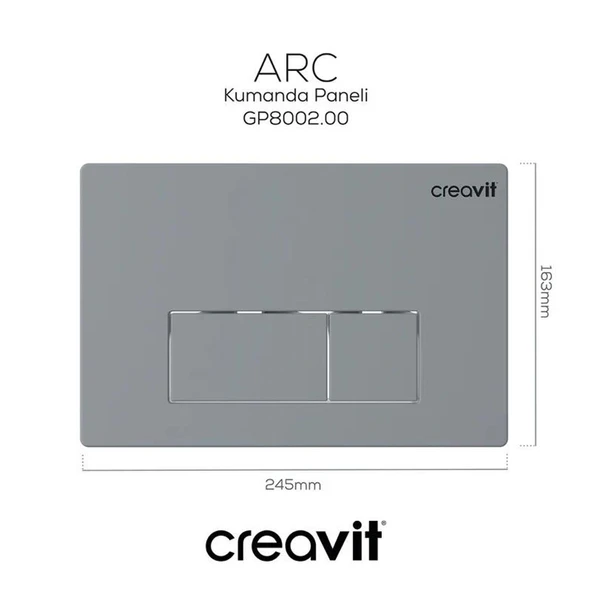 Creavit ARC Mat Gri Boyalı Kumanda Paneli - Resim 2