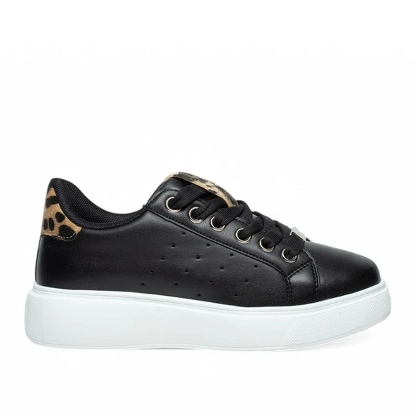Flet 341 Siyah-Kahve Kadın Spor Sneaker ürün görseli 1