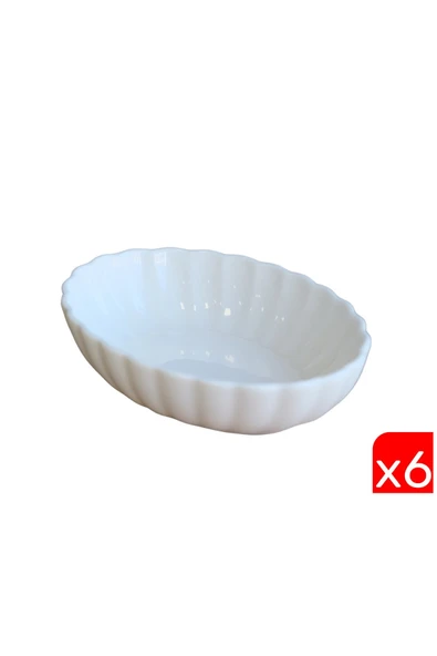 Kütahya Porselen Bone Luz Krem Oval Kayık 14,5x10x3,5cm 6 lı BNLZF15OKS00 ürün görseli 1