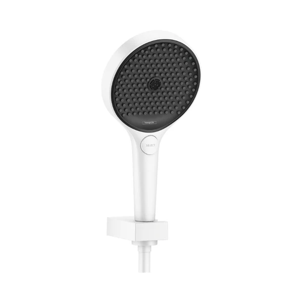 Hansgrohe Rainfinity Porter set 130 3jet 160 cm duş hortumu ile Satin Beyaz ürün görseli 1