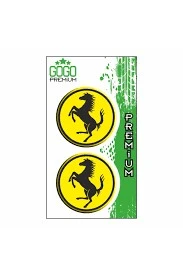 FERRARİ LOGO SARI (5X5 CM) İKİLİ DAMLA ETİKET ürün görseli 1