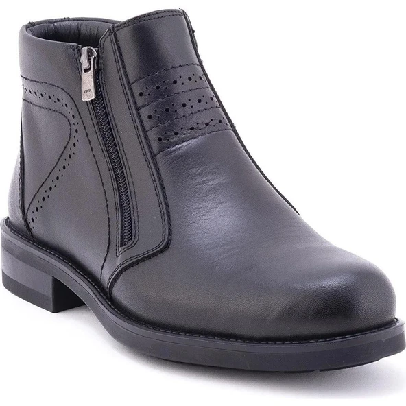 Forelli PIEL 36255-H Siyah Erkek Kışlık Deri Comfort Bot ürün görseli 1