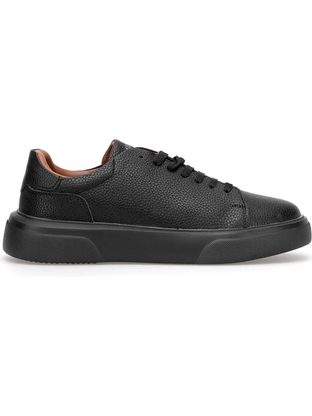 Lufian Tommy Siyah Erkek Deri Sneaker - Resim 2