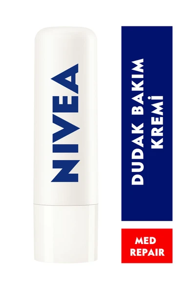 Nivea Güneş Koruyucu Dudak Bakım Kremi Med Repair 4,8gr 24 Saat Nemlendirici,spf15 ürün görseli 1