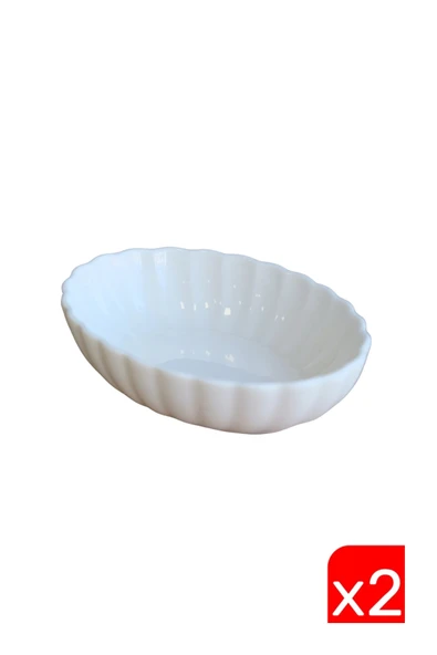 Kütahya Porselen Bone Luz Krem Oval Kayık 14,5x10x3,5cm 2 li BNLZF15OKS00 ürün görseli 1