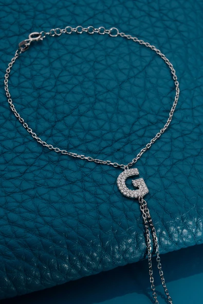 925 AYAR GÜMÜŞ ÜZERİ ALTIN KAPLAMA G HARFLİ ŞAHMERAN ürün görseli 1