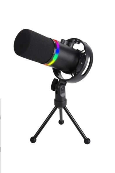Q1 Dinamik RGB Podcast Mikrofon ürün görseli 1