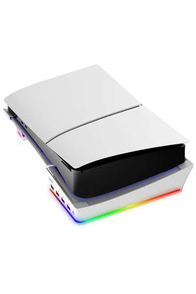 İpega PS5 Slim Disk-PS5 Slim Dijital Uyumlu RGB Işıklı Yatay Stand-PG-P5S021 ürün görseli 1