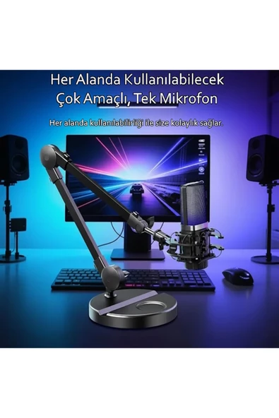 X3R RGB USB Condenser Profesyonel Mikrofon - Resim 2