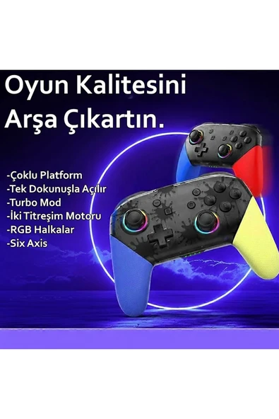 Switch PRO S12 Controller Gamepad - Resim 3