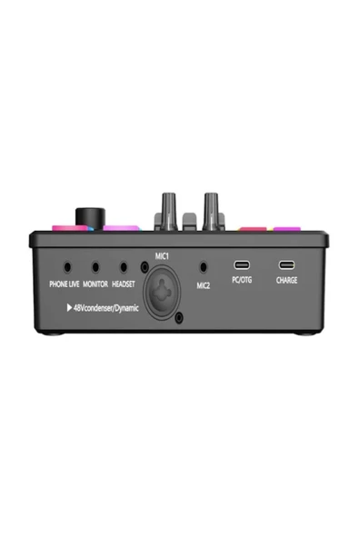 P100 RGB Profesyonel Stüdyo Mikrofon Mikser - Resim 2