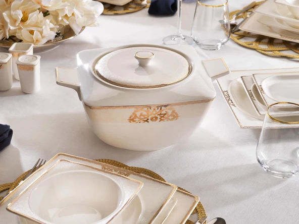 Schafer Glamor Regal Yemek Takımı 60 Parça-Gold ürün görseli 1