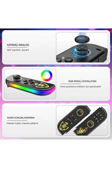 JOY-02 Switch/Switch OLED Uyumlu Siyah JoyCon Joystick - Resim 3