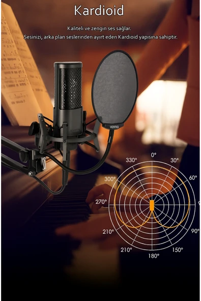 MICPRO X2 Kardioid Condenser Stüdyo Mikrofonu - Resim 5